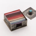 Cocktail Napkin Holder with Turquoise Lid