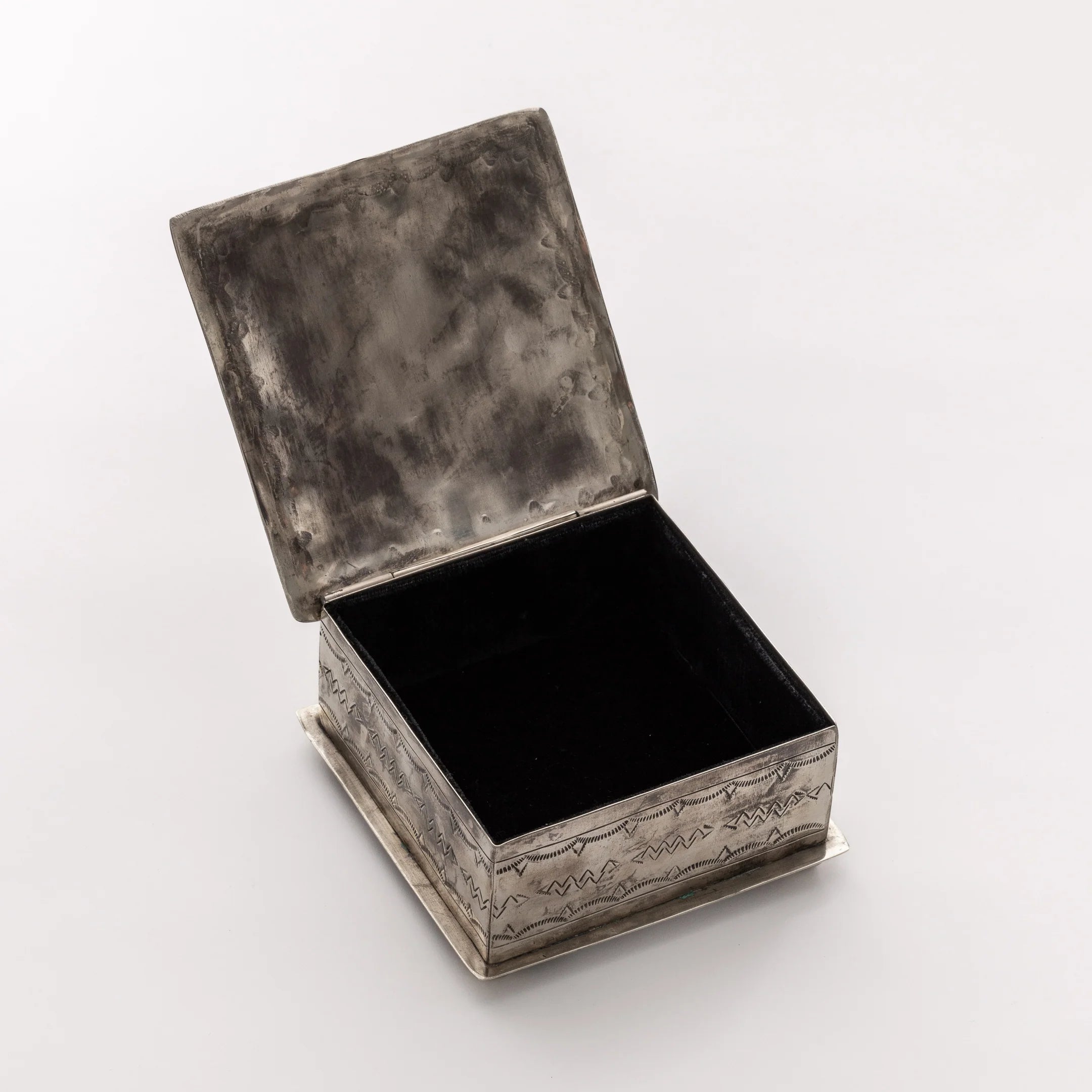 Square Box With Small Turquoise Slab