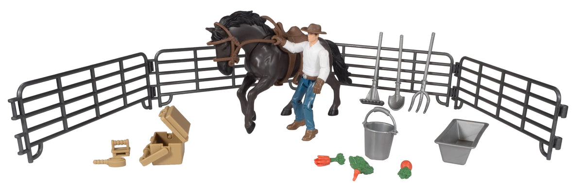 20 Piece Horse with Cowboy Playset