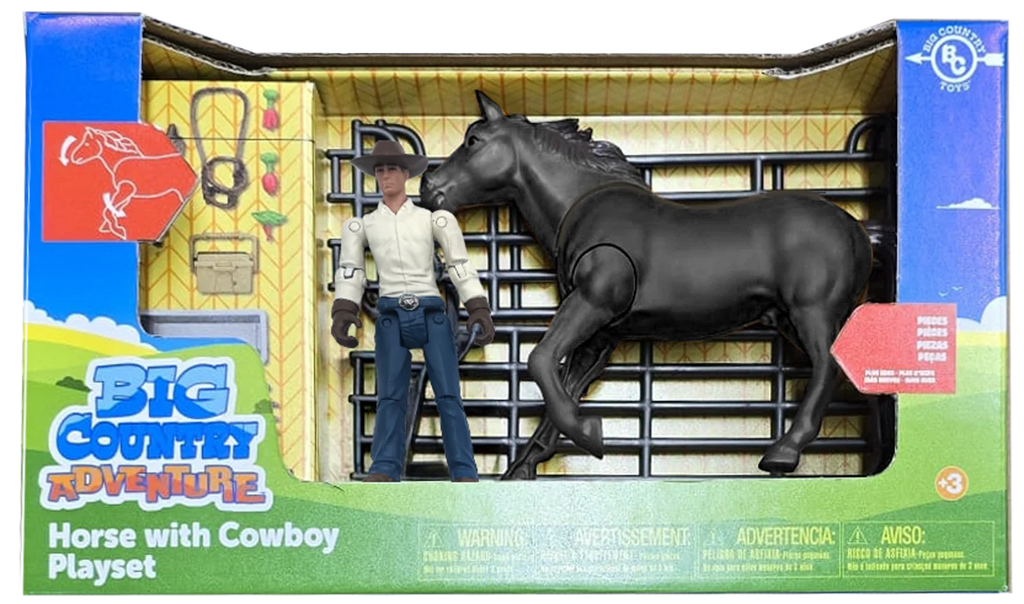 20 Piece Horse with Cowboy Playset