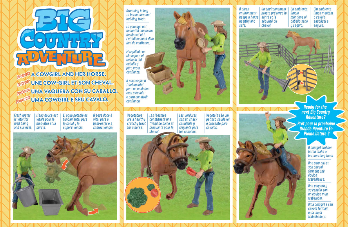 19 Piece Horse with Cowgirl Playset