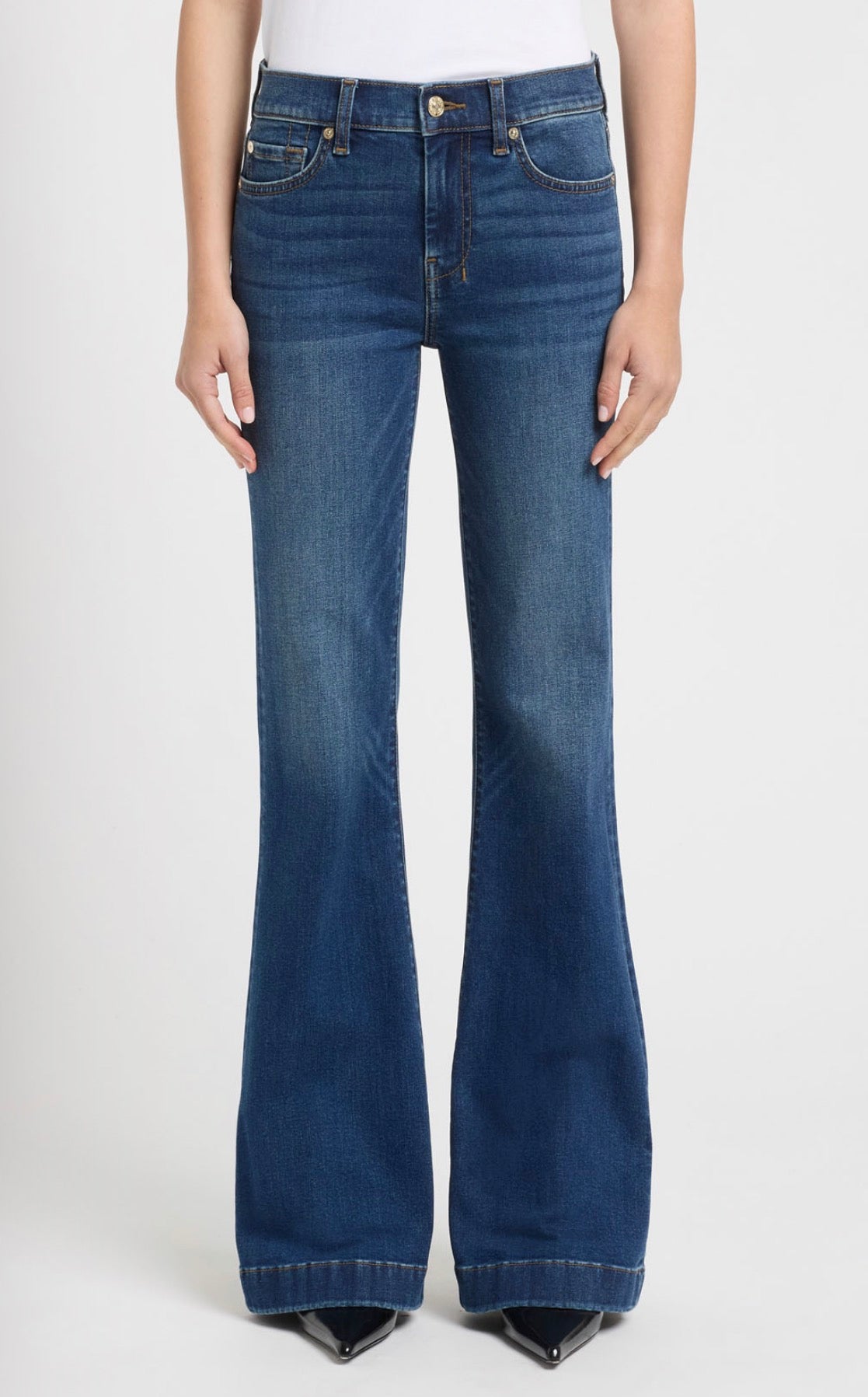 7 For All Mankind Women's Dojo Flare Jeans – Koko | 34" Inseam