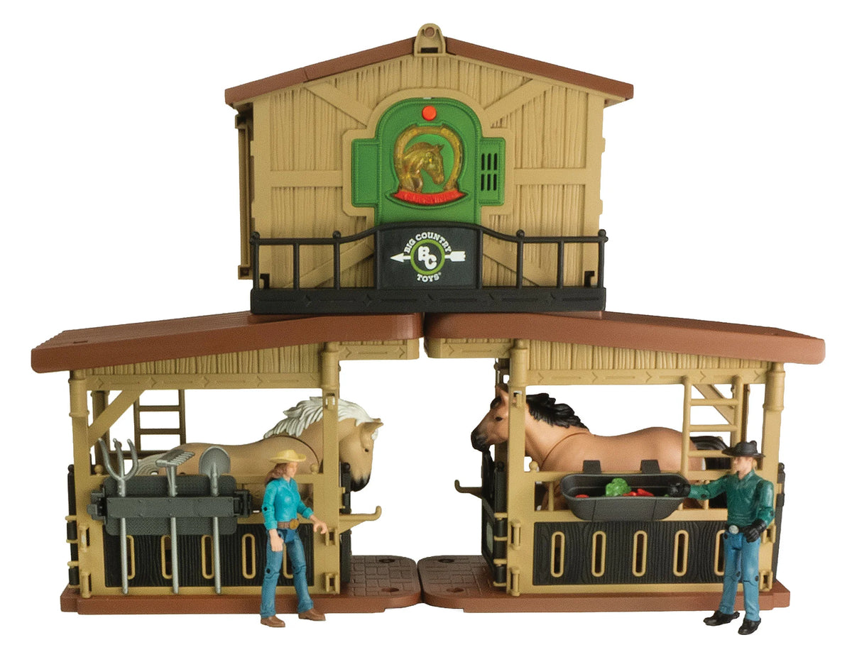 Big Country Adventure 32-Piece Horse Stable Playset