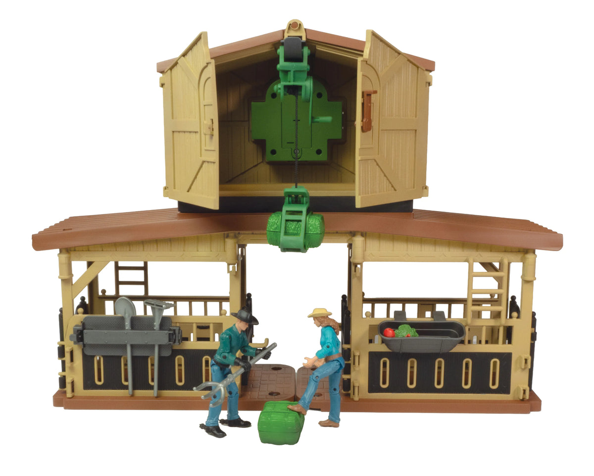 Big Country Adventure 32-Piece Horse Stable Playset