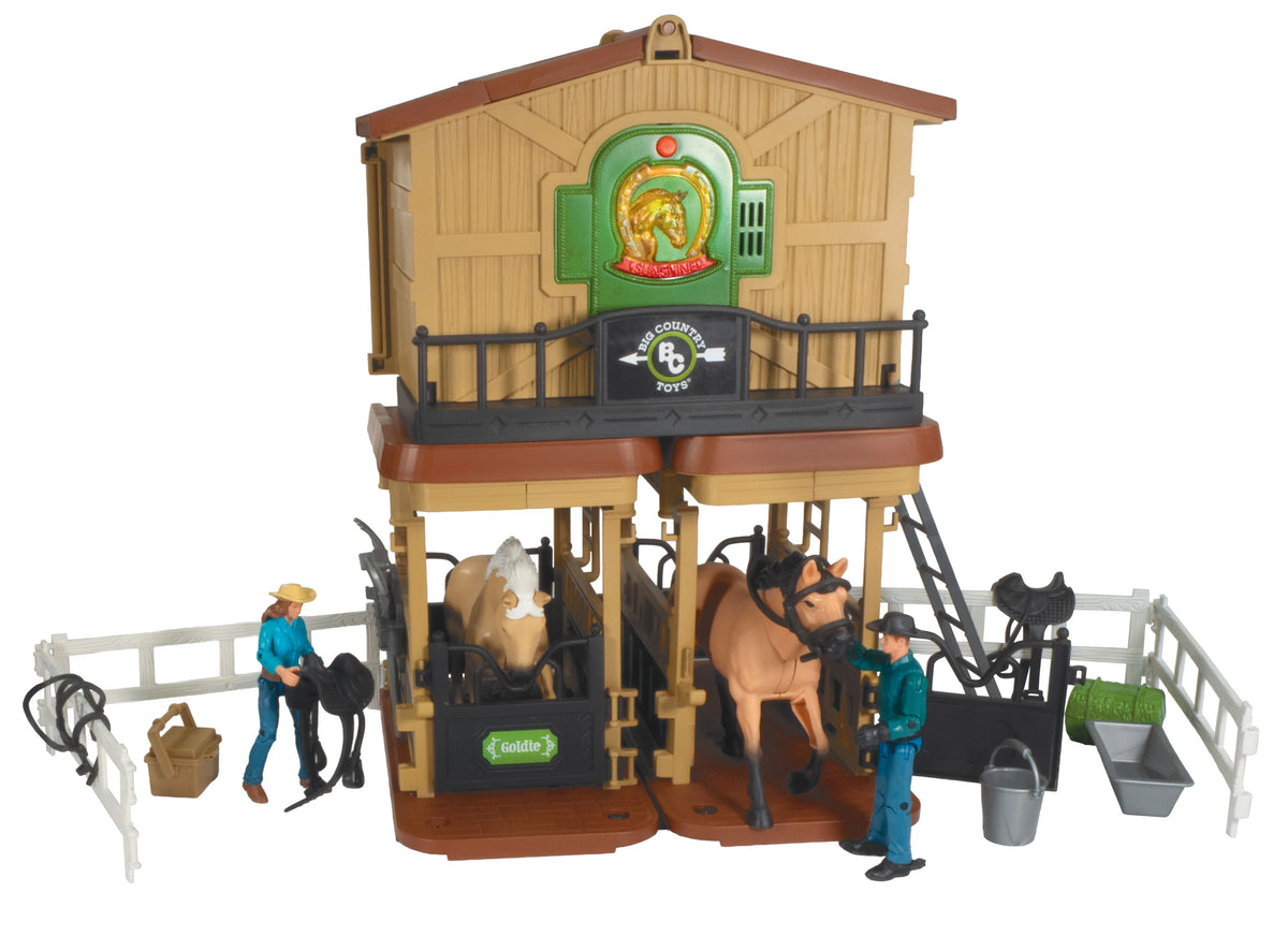 Big Country Adventure 32-Piece Horse Stable Playset