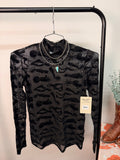 Spur Me Up Black Mesh Shirt