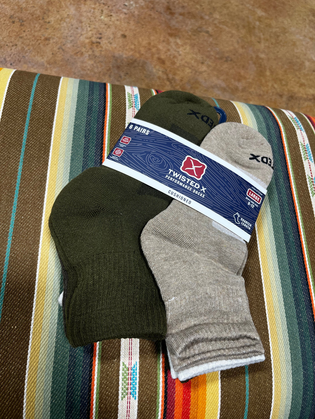 Quarter length Twisted X socks