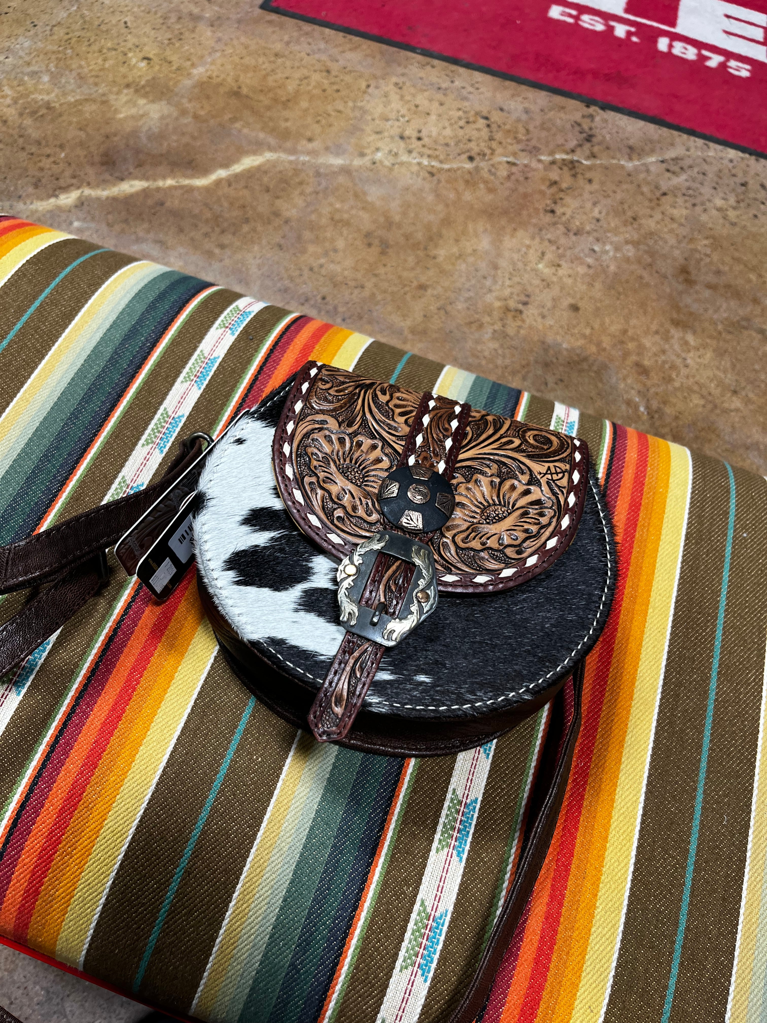 Gemma Leather and Cowhide Purse