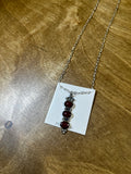 3 Dot Red Jasper Necklace