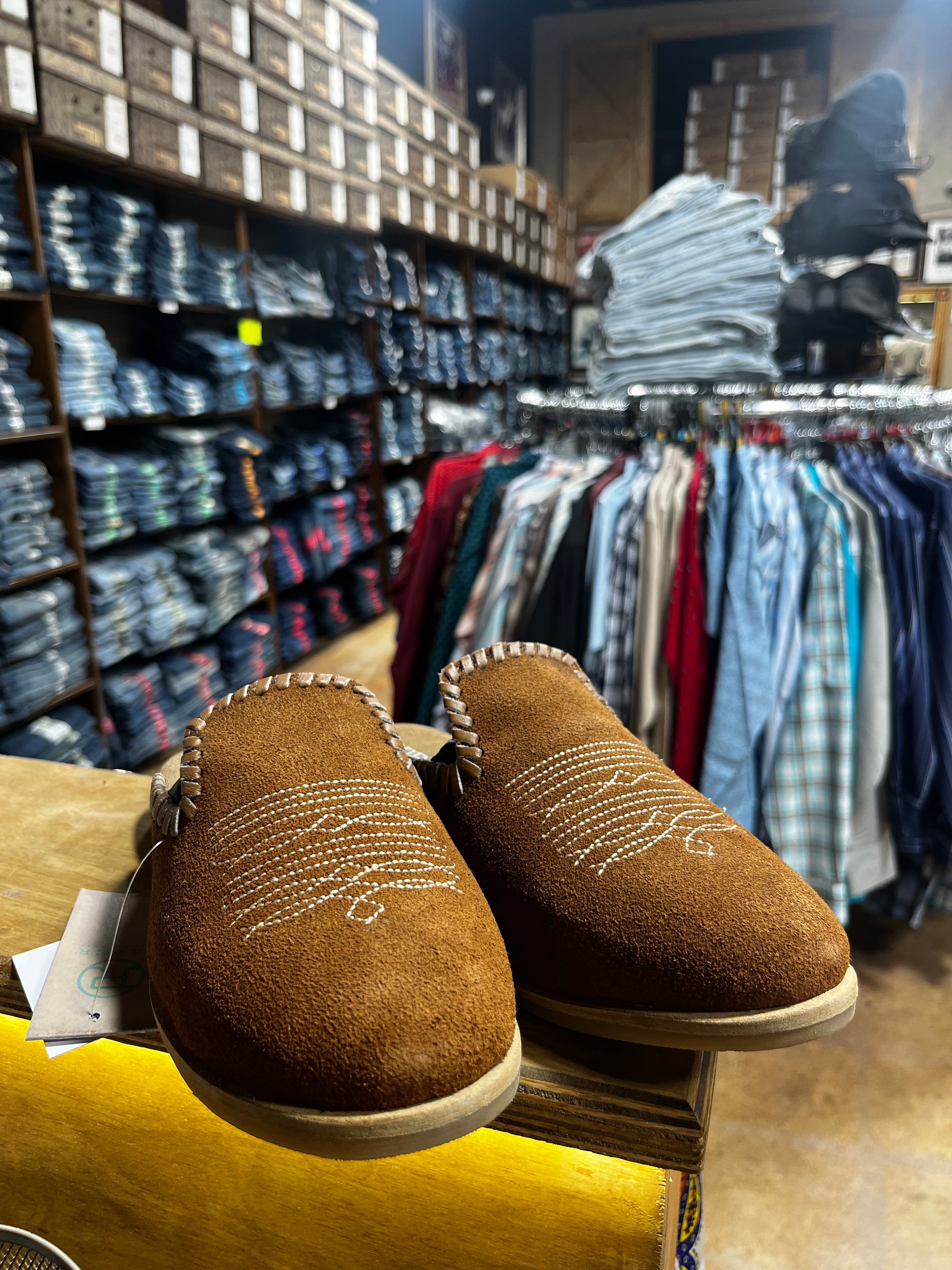 Roper Boot Stitch Mules