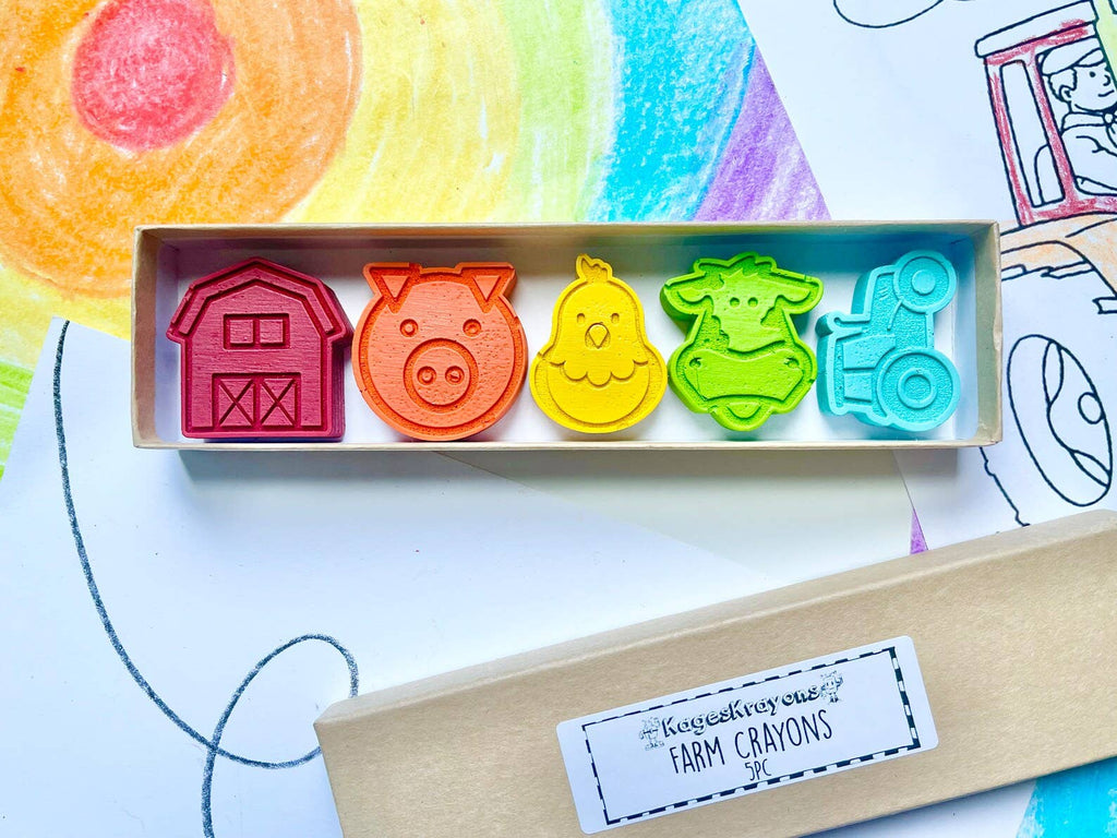 Farm Life Crayons Gift Box