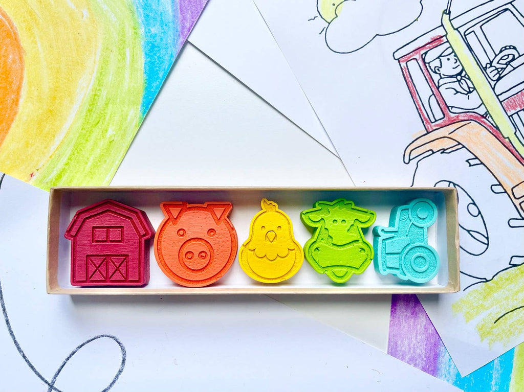 Farm Life Crayons Gift Box