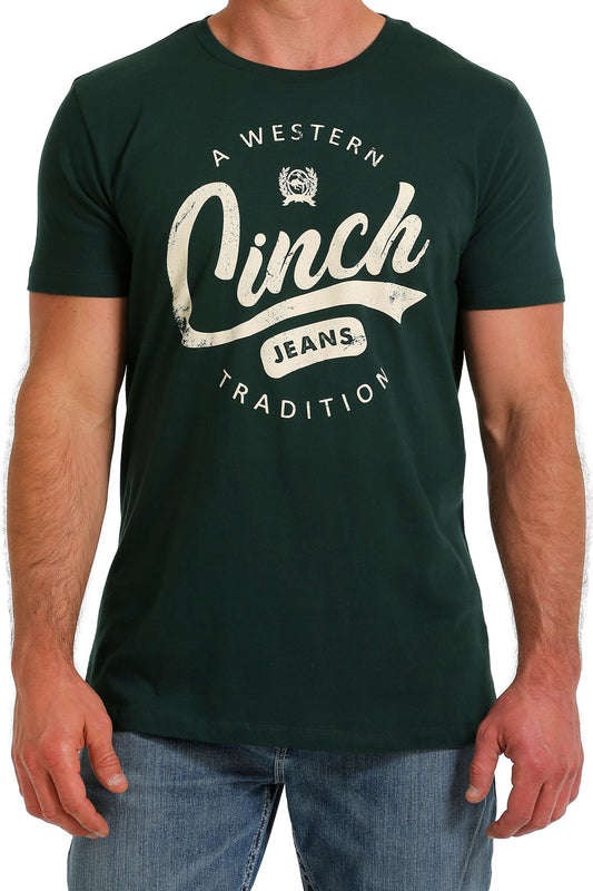 Cinch Men’s Green Logo Tee