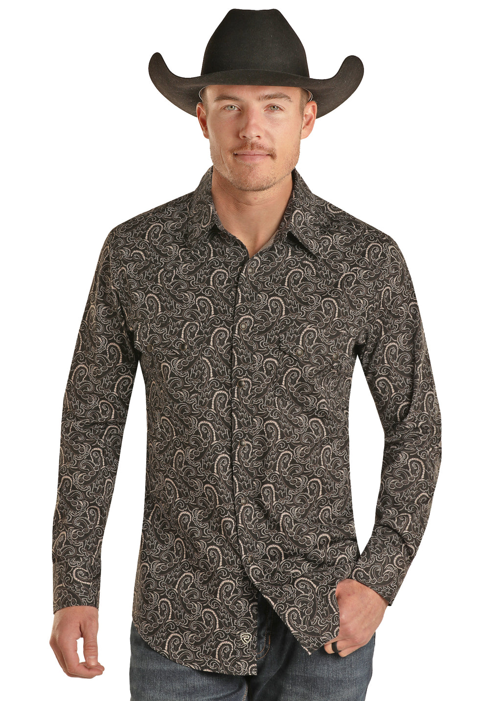 Rock & Roll Black Paisley Shirt (2161)
