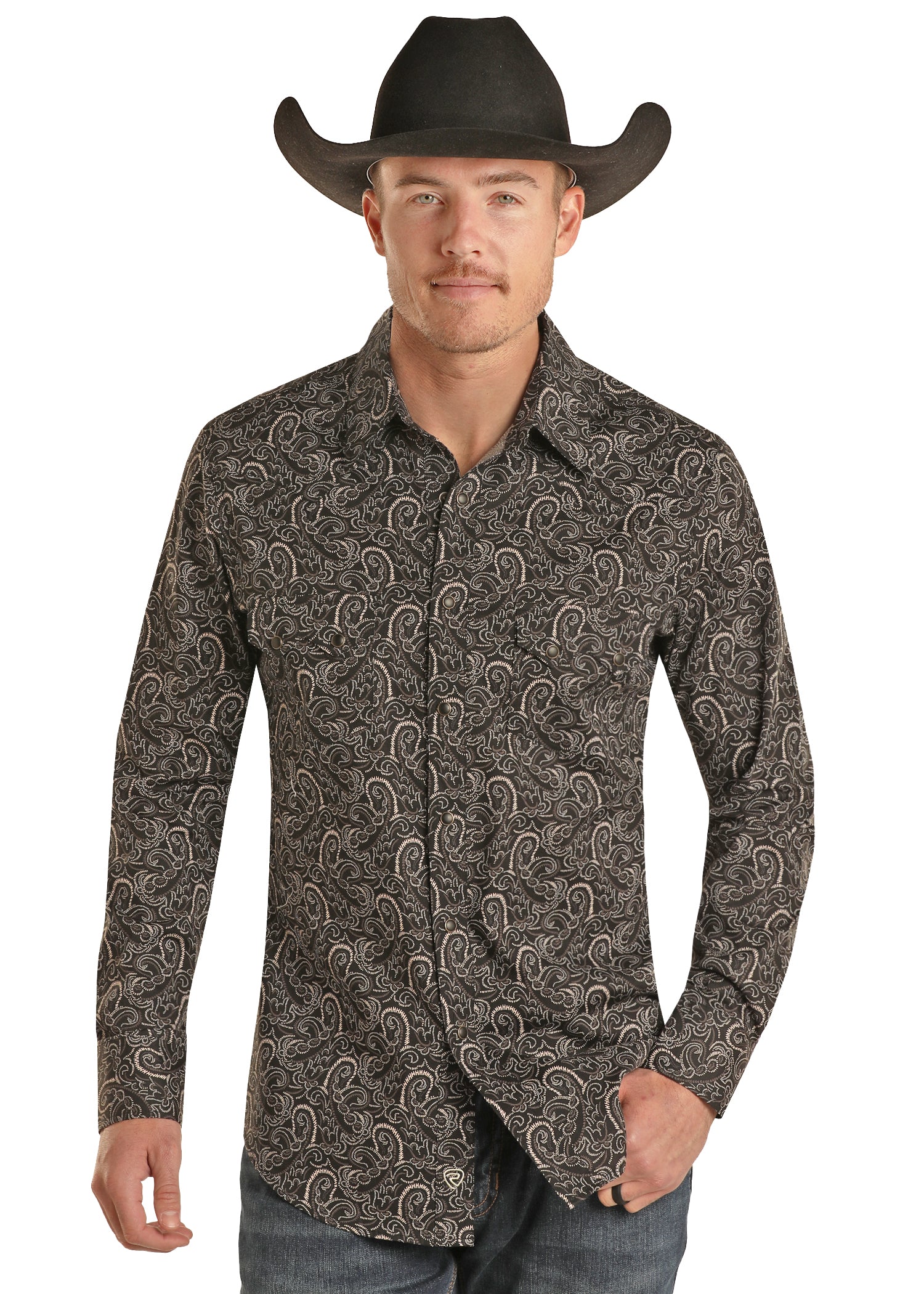 Rock & Roll Black Paisley Shirt (2161)
