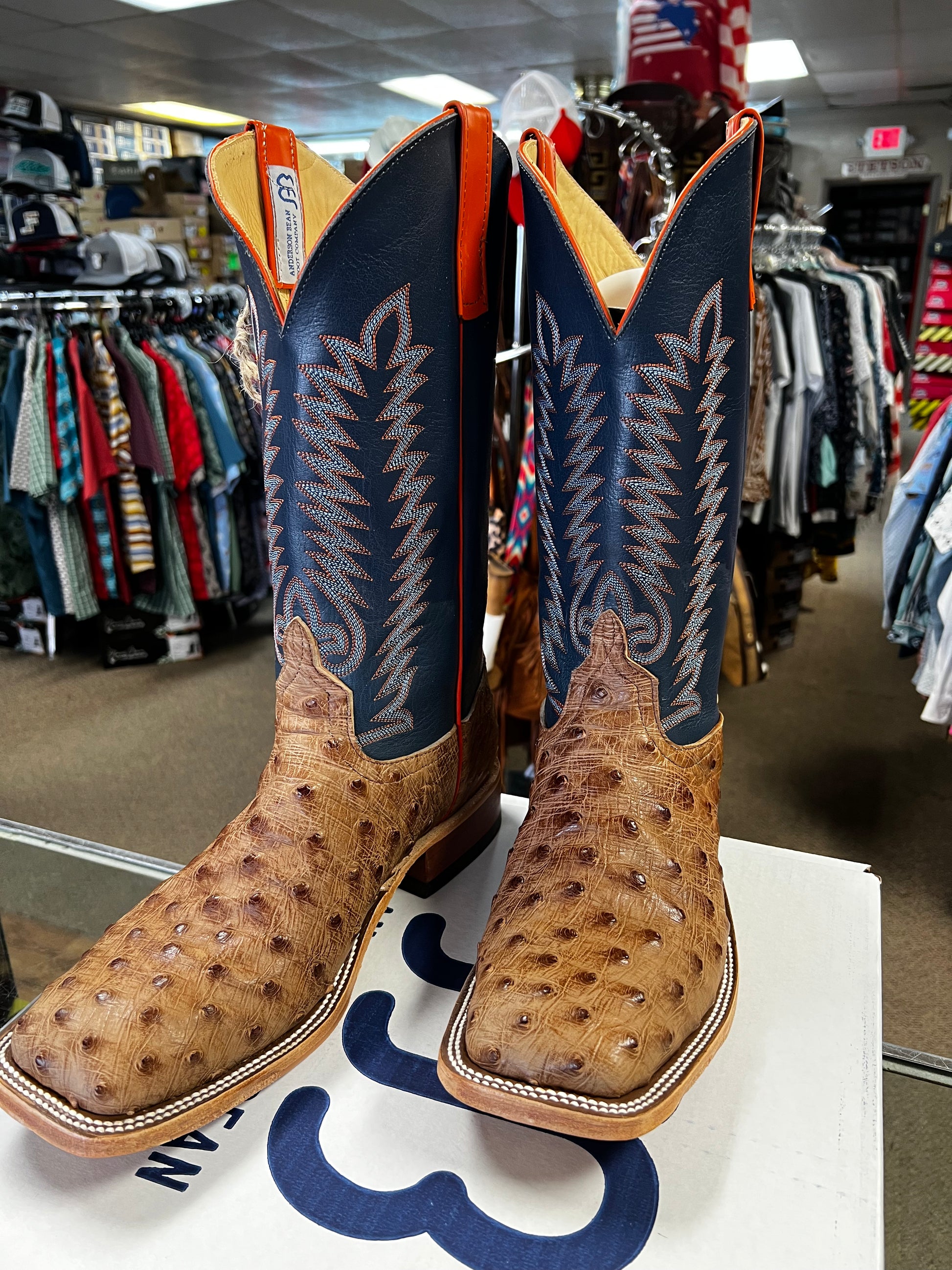 Anderson Bean Brandy Bruciato Ostrich s3016