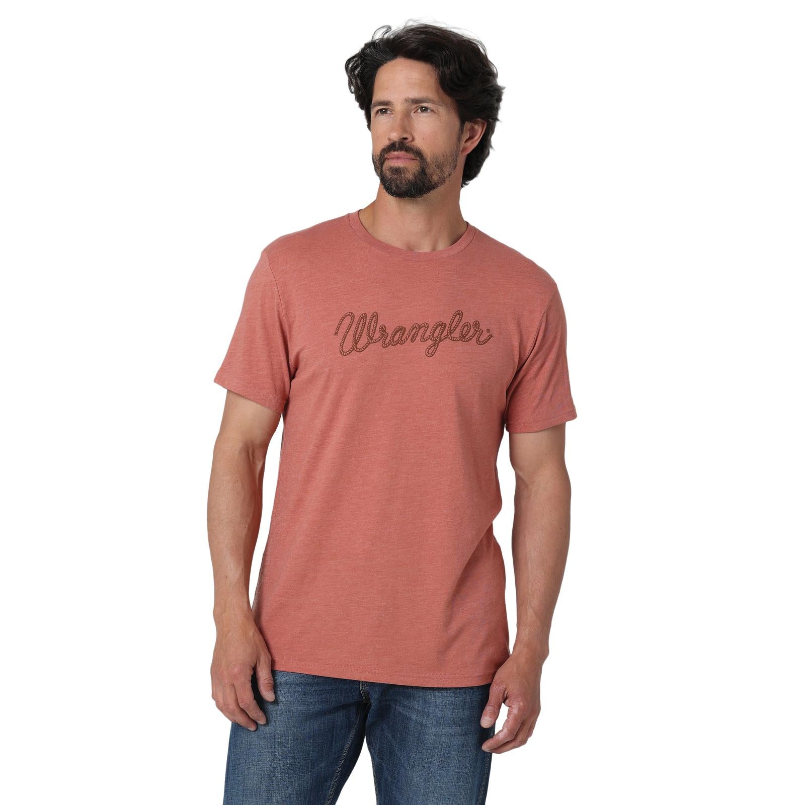 Wrangler® Short Sleeve T-shirt - Regular Fit - Redwood Heather (112336238)