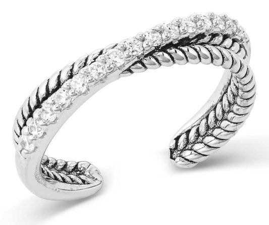 Crystal Crossover Open Ring (RG5624)