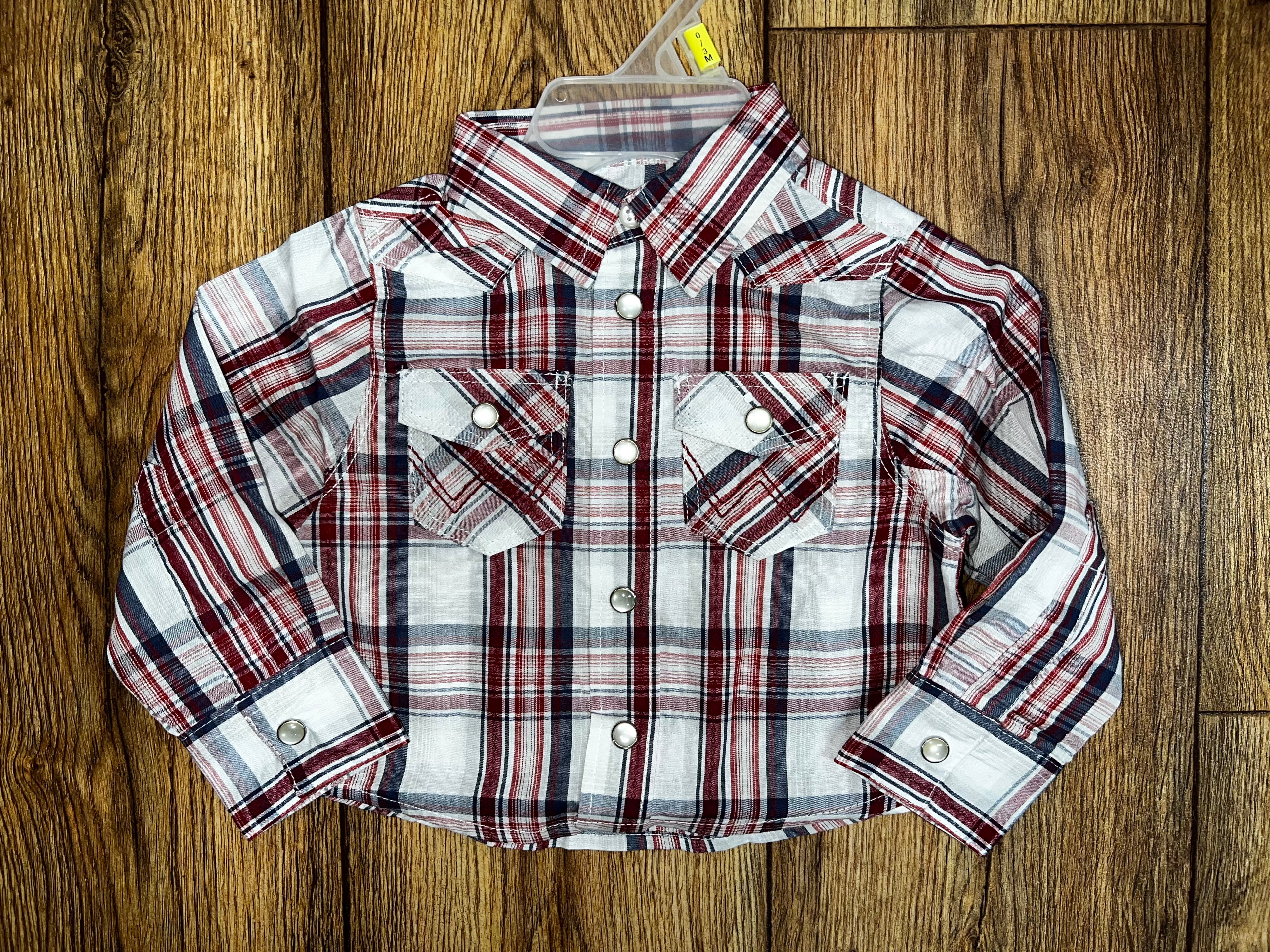 Wrangler West Baby Red Plaid Shirt (112334563)