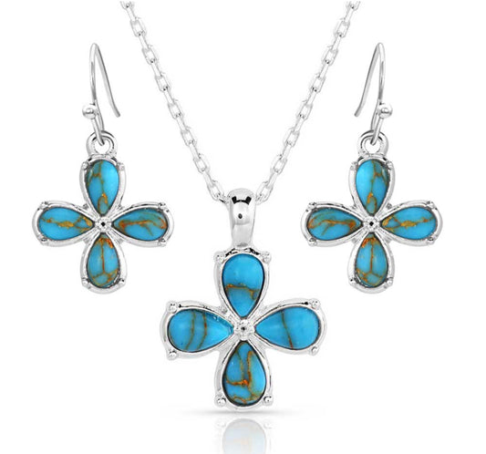 Wildflower Turquoise Jewelry Set (JS5621)