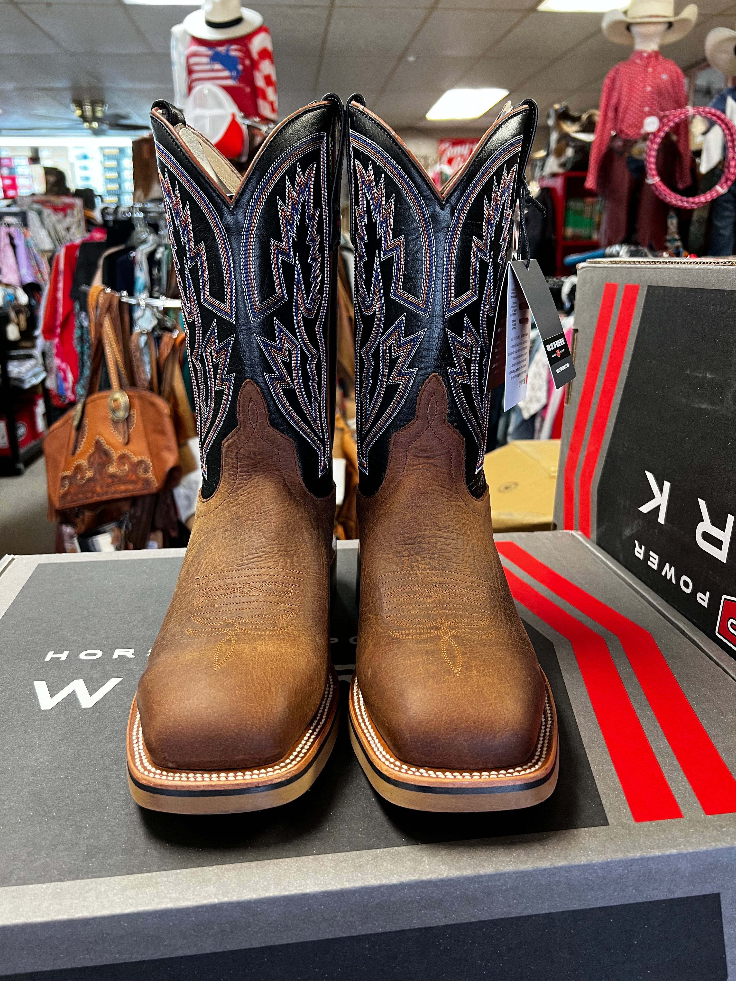 Horsepower Work Distressed Bison  Steel Toe Boot (HPW2505)