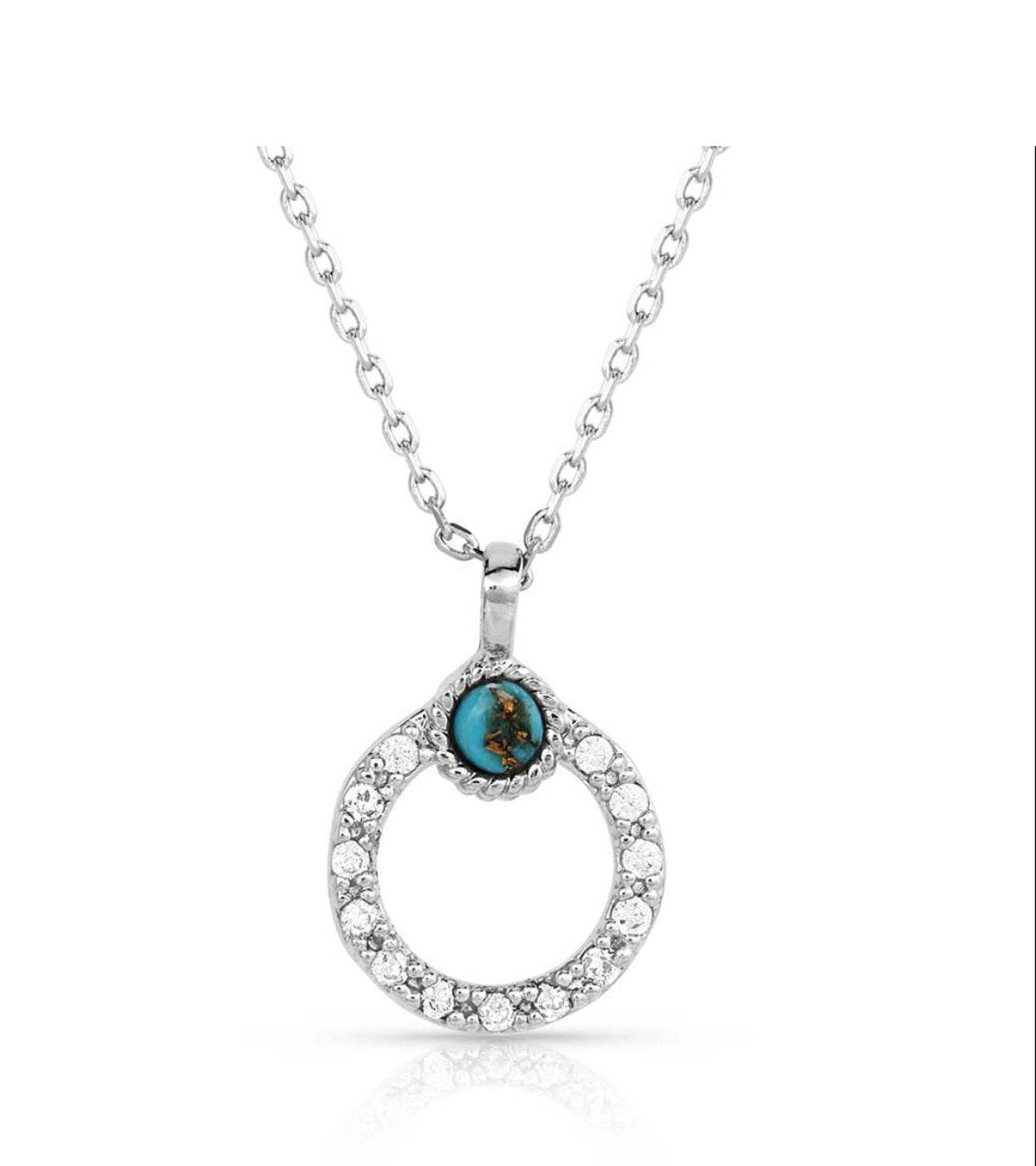 Turquoise Tranquility Crystal Necklace (NC5648)