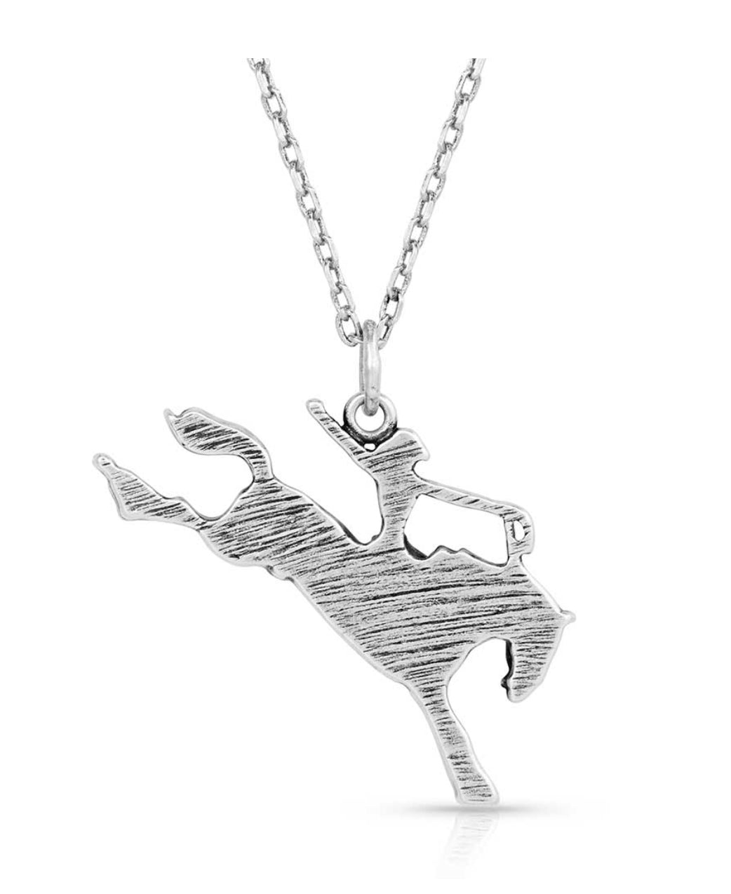 Saddle Bronc Rider Pendant Necklace (nc5658)