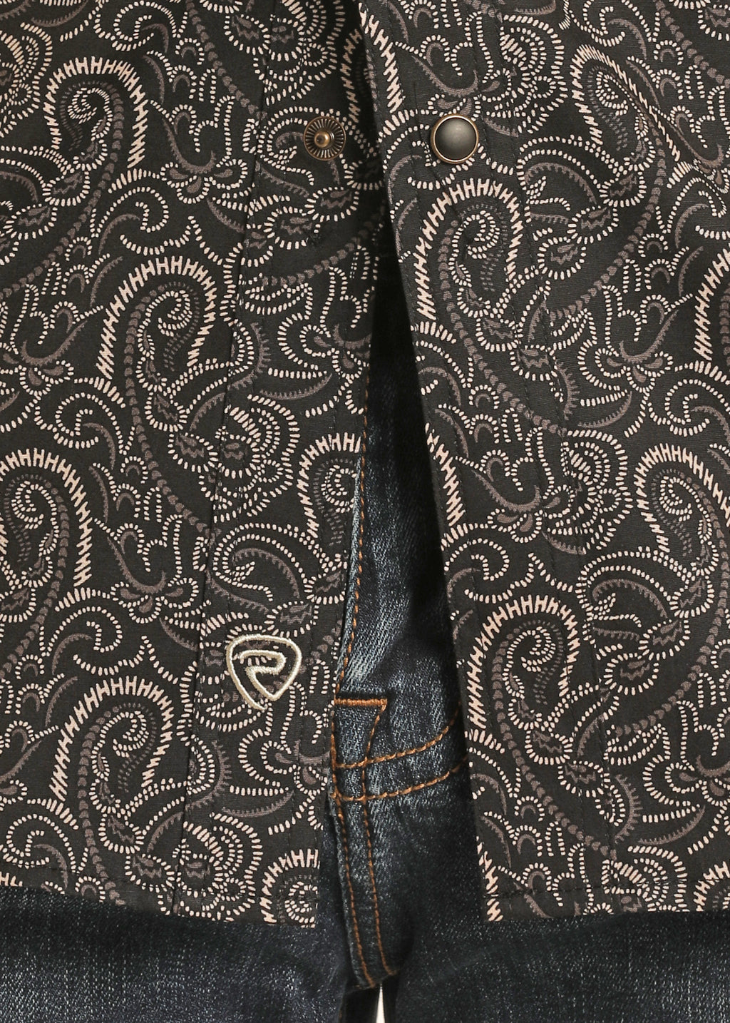 Rock & Roll Black Paisley Shirt (2161)