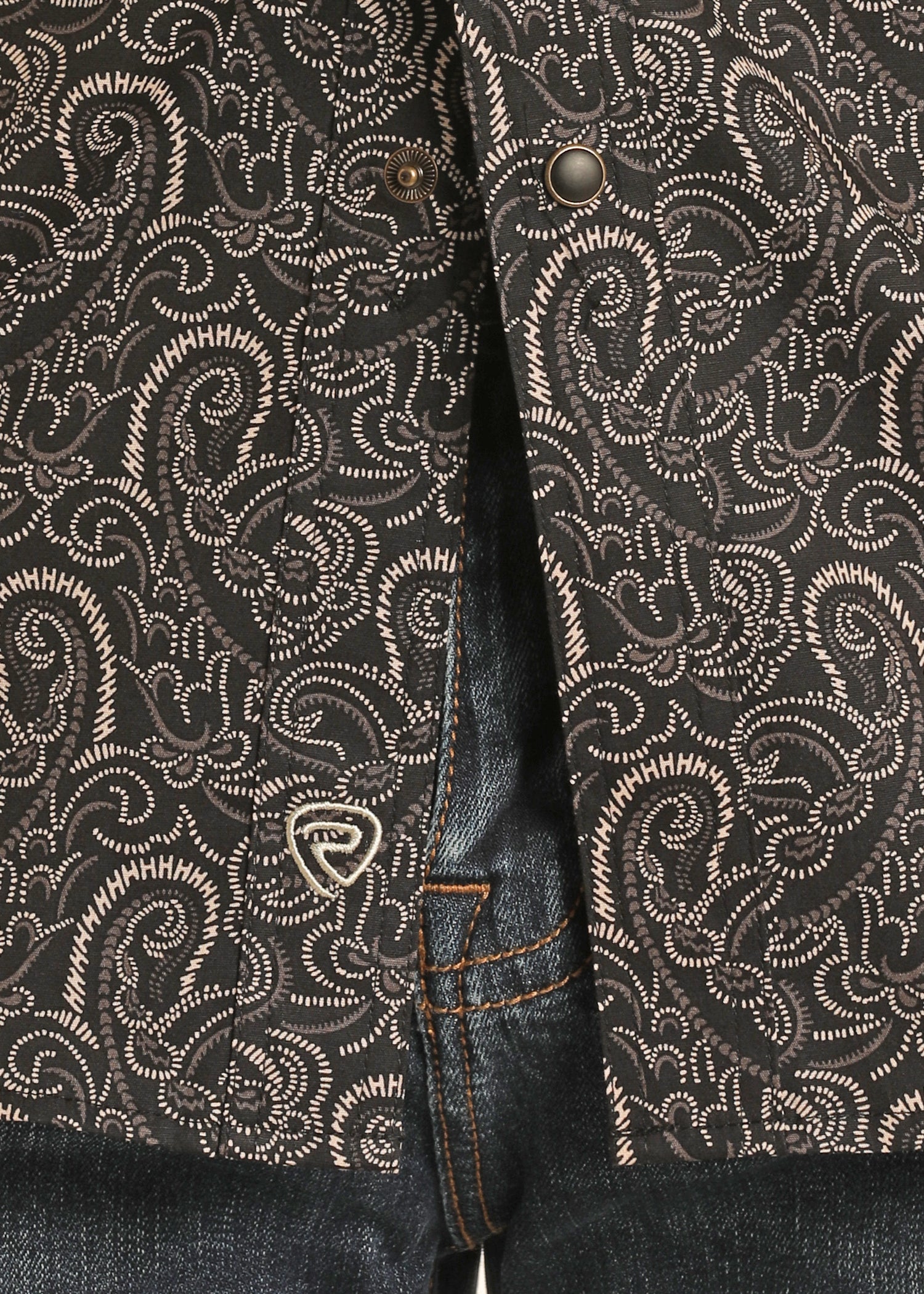 Rock & Roll Black Paisley Shirt (2161)