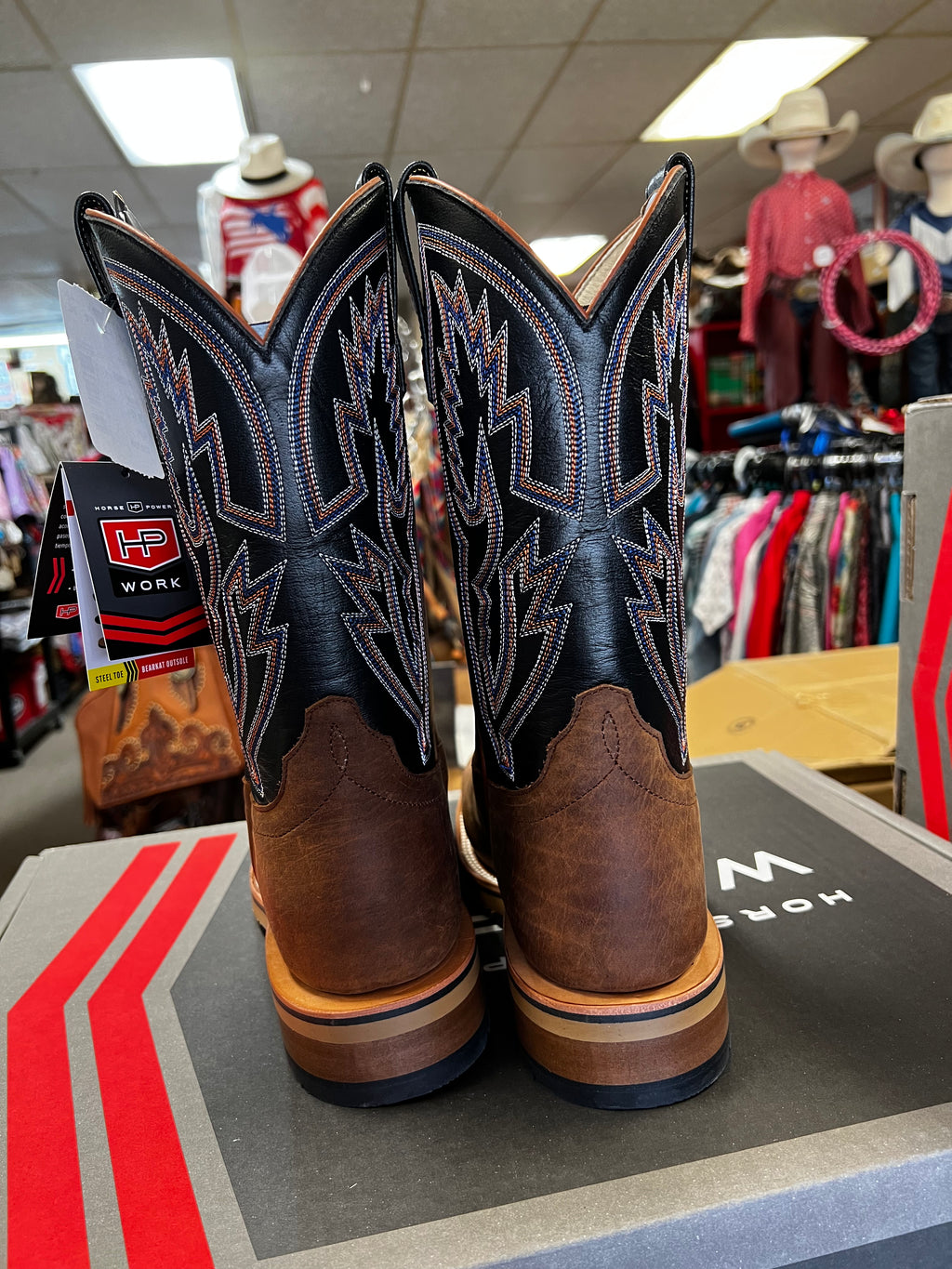 Horsepower Work Distressed Bison  Steel Toe Boot (HPW2505)