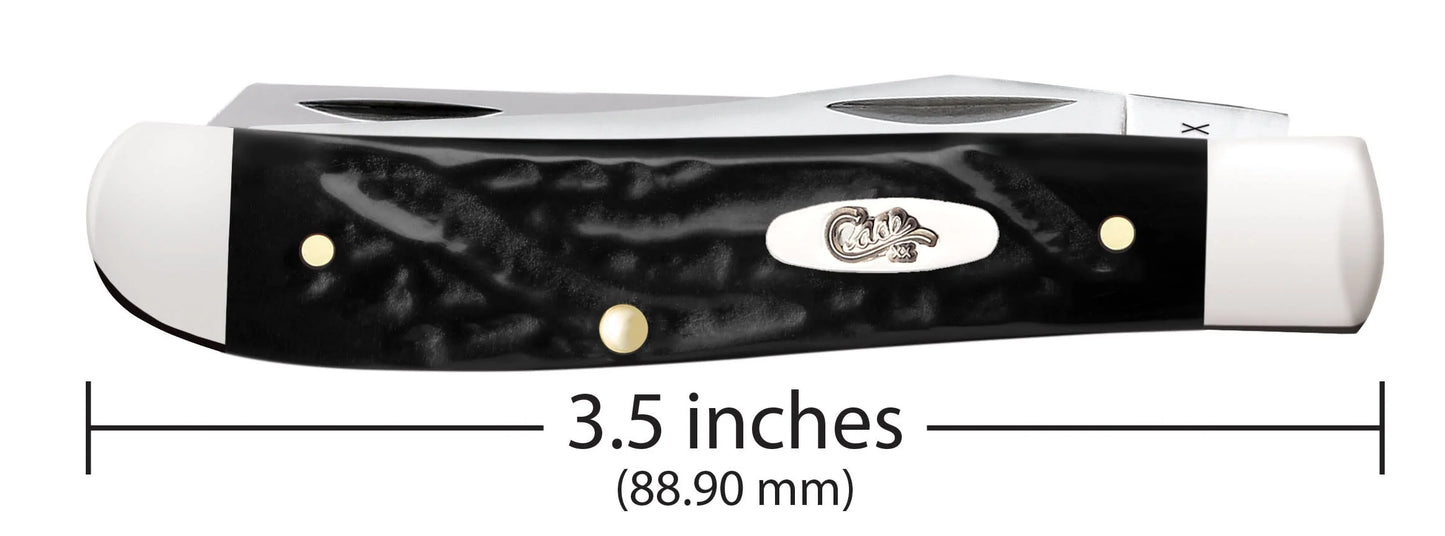 Case Jigged Rough Black Synthetic Mini Trapper