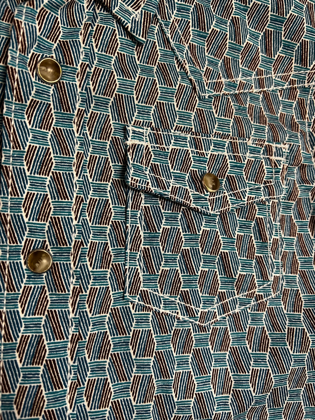 Wrangler Boys 20X Blue Patterned Shirt (112330508)