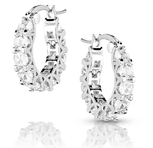 Dazzling Delight Crystal Hoop Earrings (ER5639)