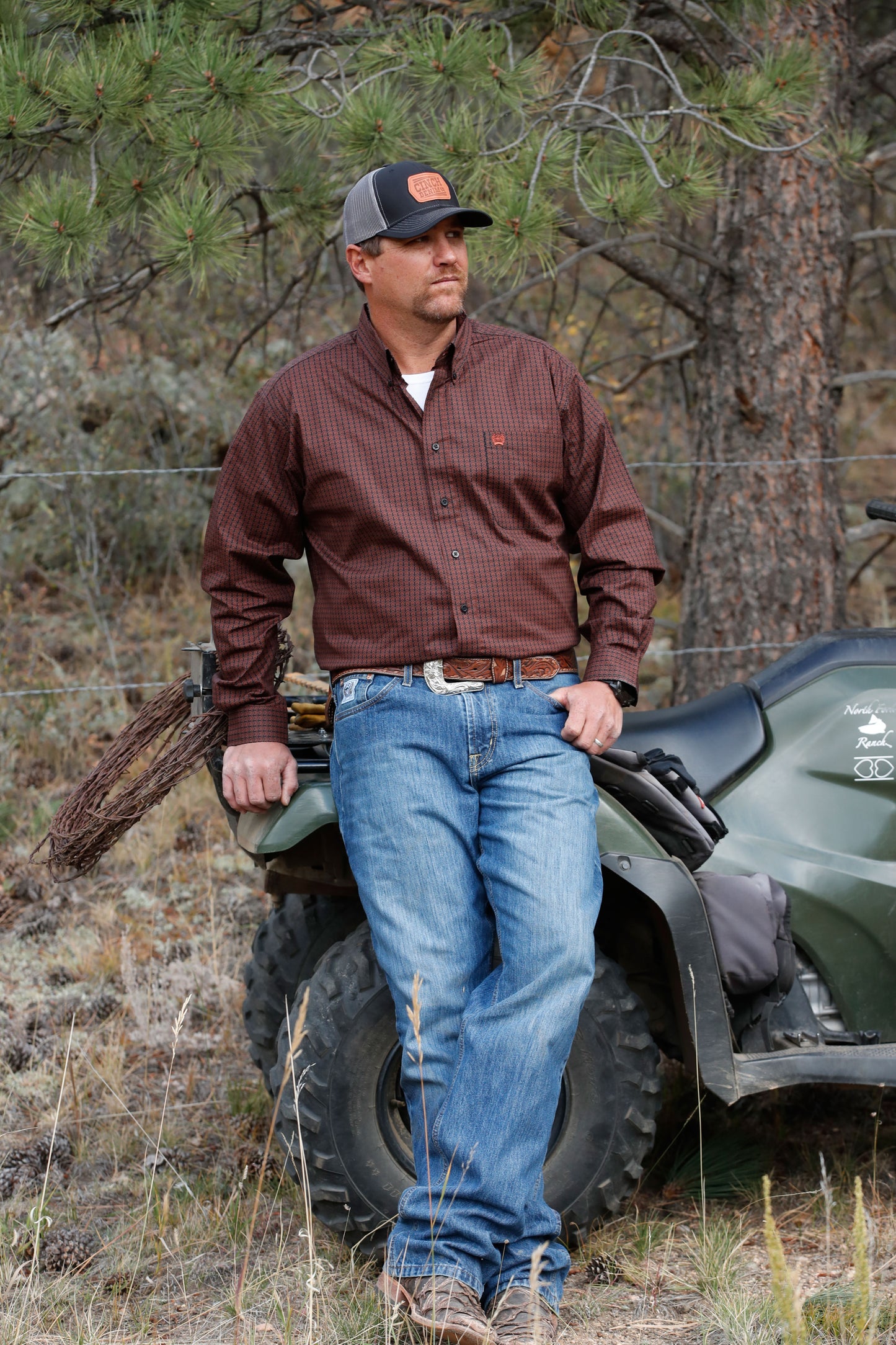 Cinch Men’s Dark Brown Pattern Shirt (5609)