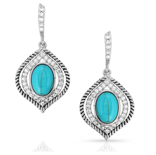 Sparkling Desert Skies Turquoise Earrings (ER5636)