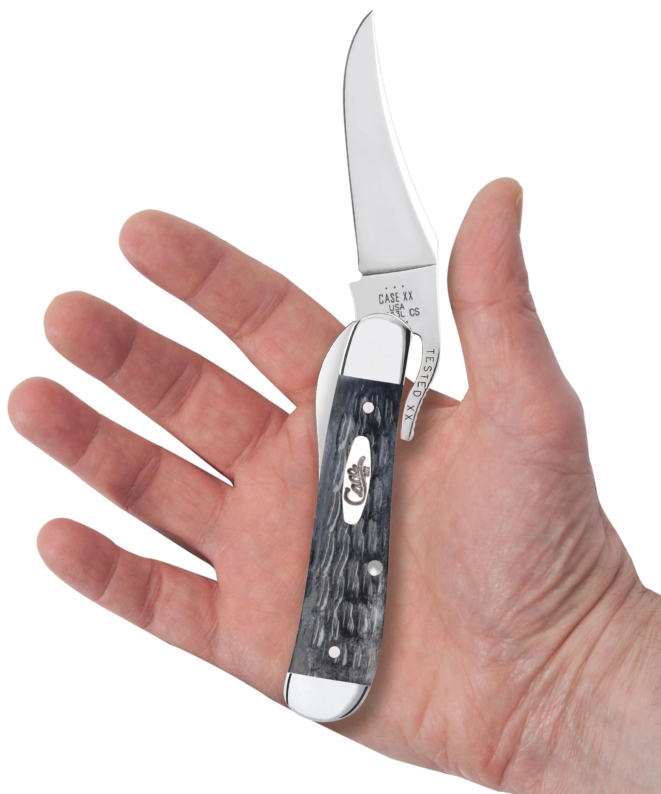 Case Pocket Worn® Crandall Jigged Gray Bone RussLock®