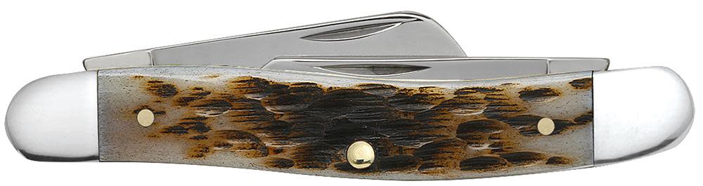 Case Peach Seed Jig Amber Bone Medium Stockman (00042)