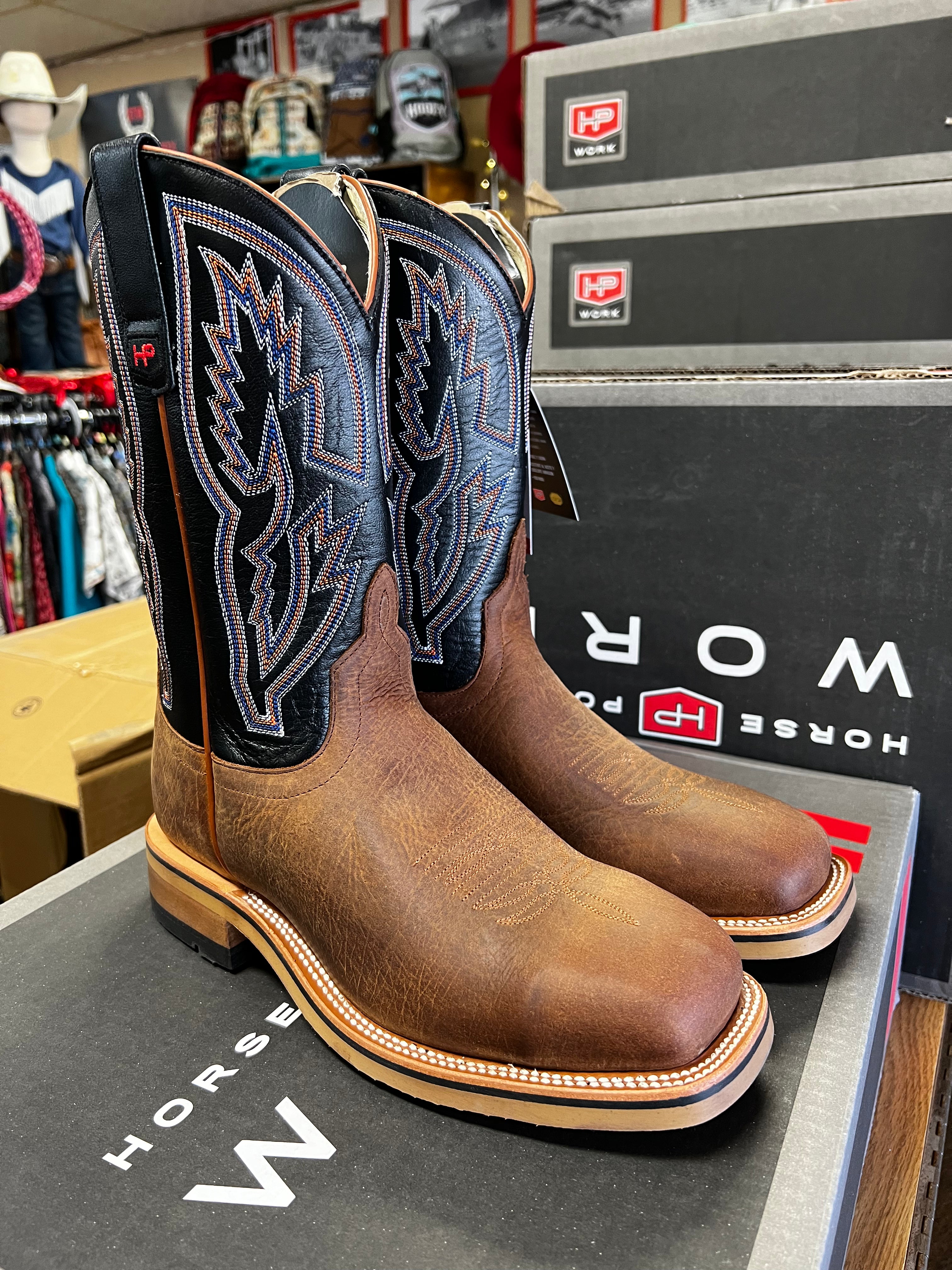 Horsepower Work Distressed Bison  Steel Toe Boot (HPW2505)