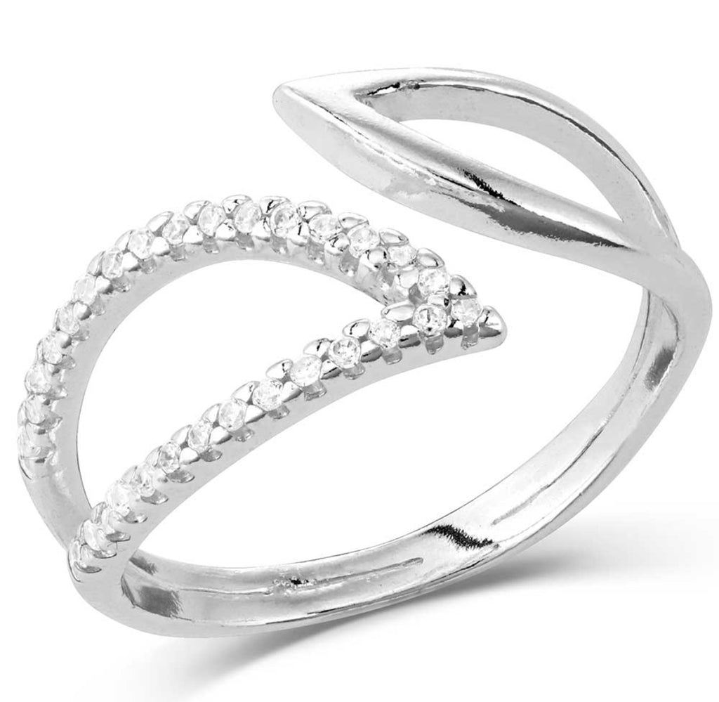 Radiant Reflections Crystal Open Ring (Rg5608)