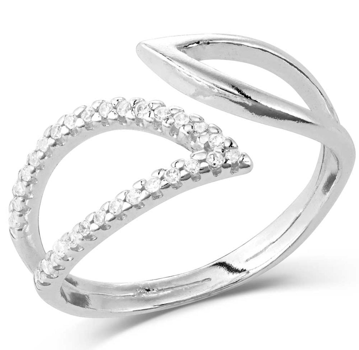 Radiant Reflections Crystal Open Ring (Rg5608)