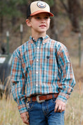 Cinch Boys Plaid Shirt (0322)