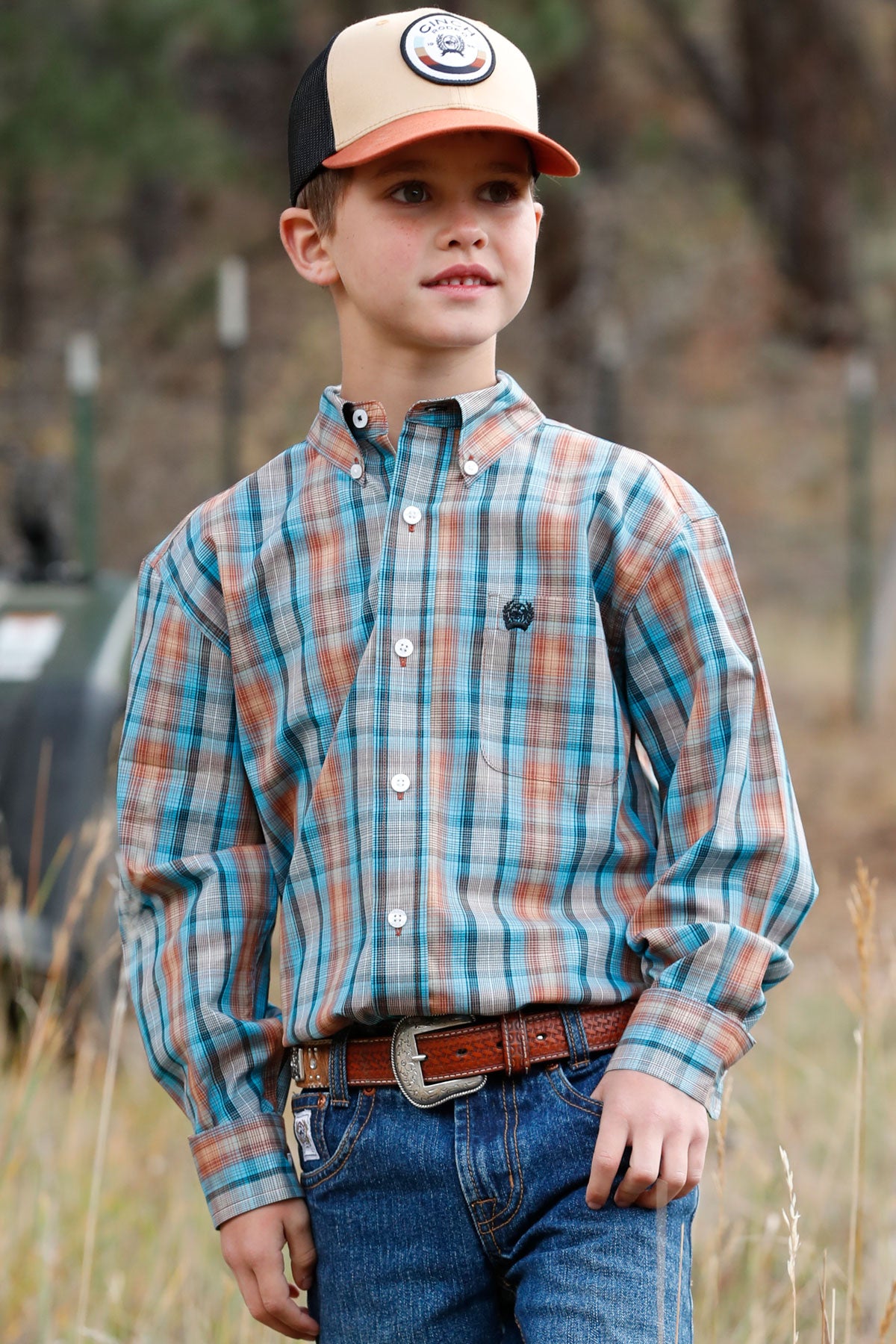 Cinch Boys Plaid Shirt (0322)