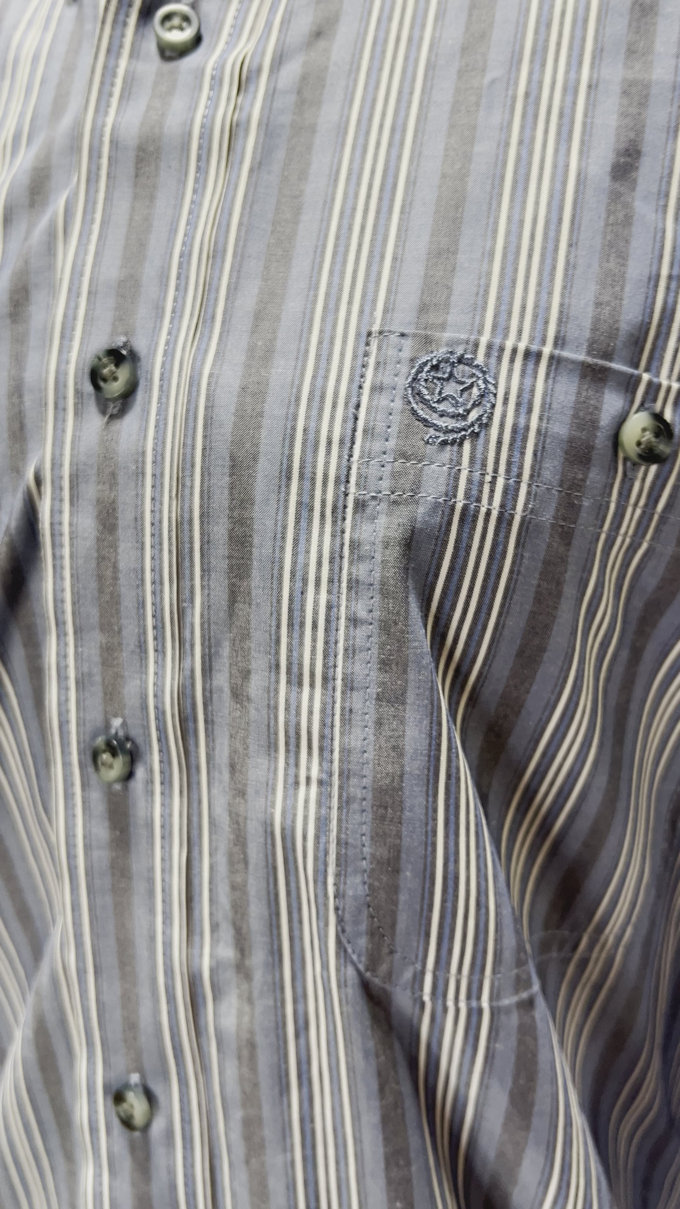 Wrangler George Strait Blue Stripe Shirt (8098)