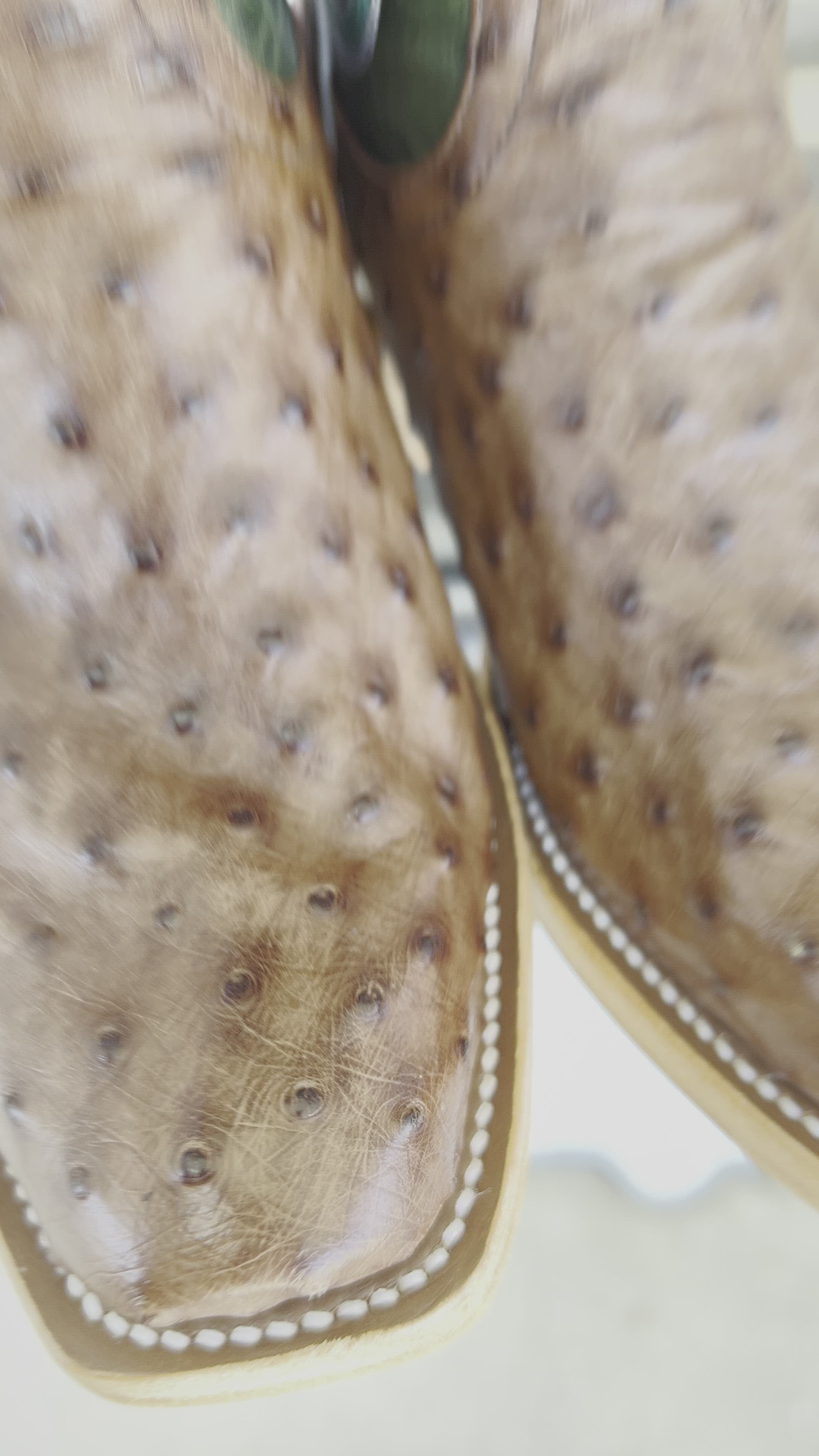 Macie Bean Top Hand Kango Tobac Full Quill Ostrich (M9502)