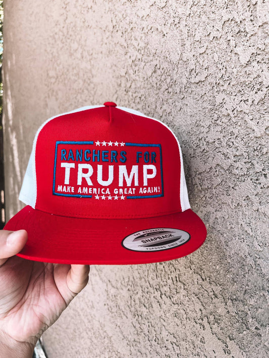 Buckin Barn Ranchers for Trump red/white