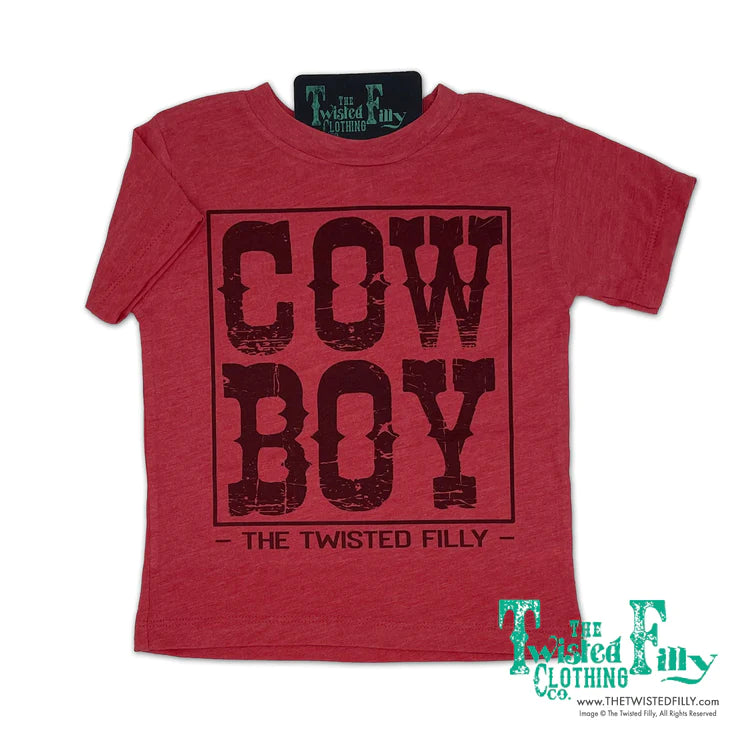 Cow Boy - S/S Youth Tee - Red