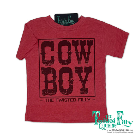 Cow Boy - S/S Youth Tee - Red