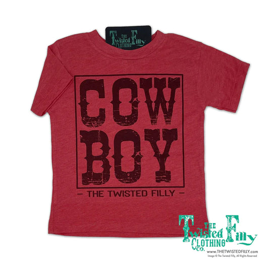 Cow Boy - S/S Toddler Tee - Red