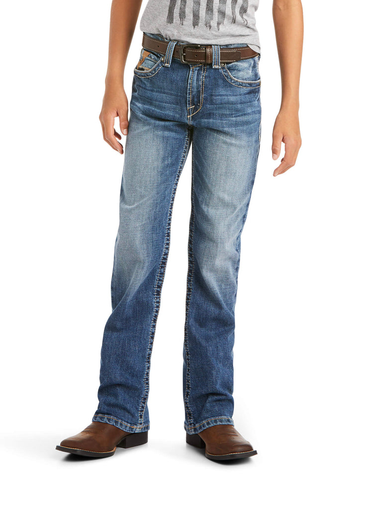 Ariat Boys B4 Relaxed Stretch Longspur Fashion Boot Cut (6856)
