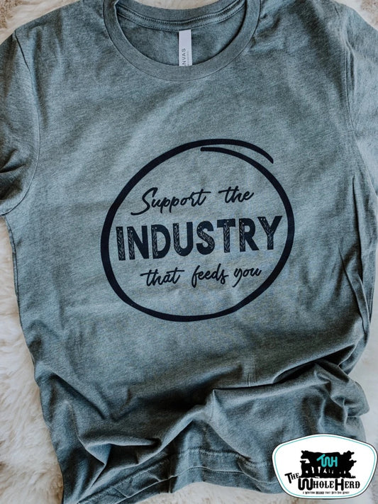 SUPPORT THE INDUSTRY ADULT WESTERN TEE